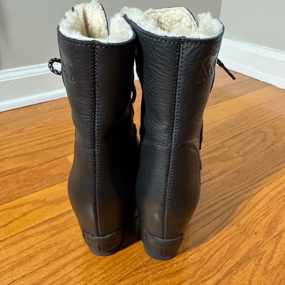 Sorel Lexie Wedge Tie Up Ankle Boots 7 - Picture 8 of 13